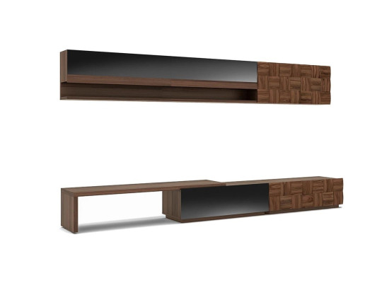 Complete living room furniture wall unit TV stand wall cabinet designer 2x wall shelves