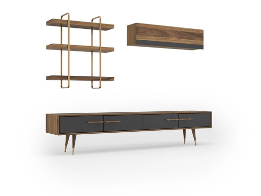 Modern set TV stand design living room wall unit luxury wall cabinet