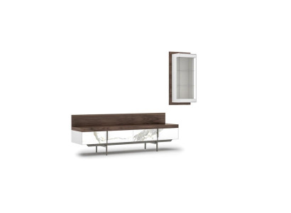 Living Room Set 2-Piece TV Stand Complete Hanging Cabinet Luxury Modern Design