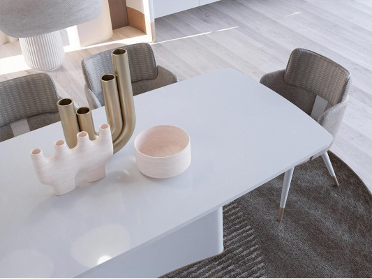 Design Complete Dining Room 7-Piece Set Modern Dining Table Sideboard Wooden Cabinet New Display Cabinet