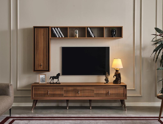Living room set TV stand wall cabinet shelf luxury furniture modern set new