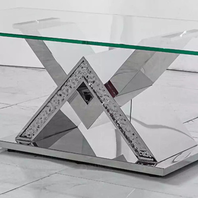 Luxury dining table pedestal table silver dining tables dining room table glass table