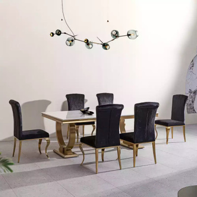 Luxury Dining Table Column Table Dining Tables Dining Room Table Silver 200x100