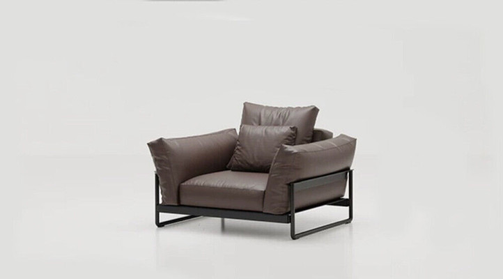 Exclusive sofa set 3+2 seater leather ottoman upholstery living room set