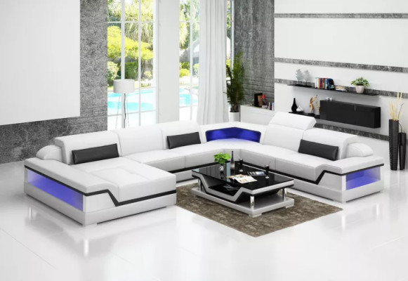 Corner suite corner sofa upholstered corner couch 2-piece set new modern living room