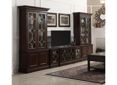 TV stand, 2x display cabinet, modern wall unit, living room set, modern 3-piece set