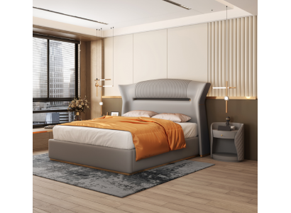 Bedroom bed upholstered bed double bed design luxury double 180x200