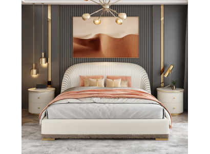 Luxury double bed beds bedroom furniture design hotel furnishings