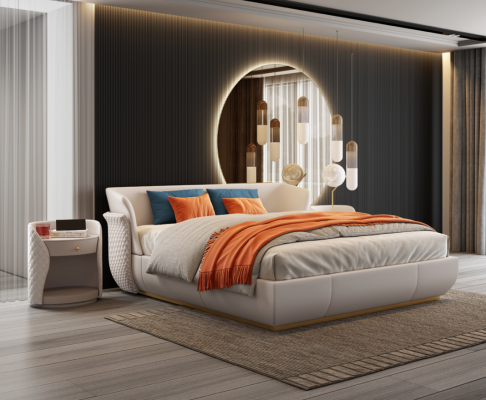 Bed cushion design luxury double beds bedroom 180x200cm new