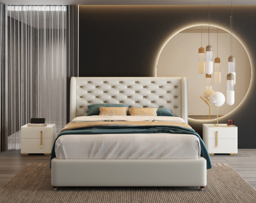 Bedroom furniture designer bed bed frame double beds elegance wood