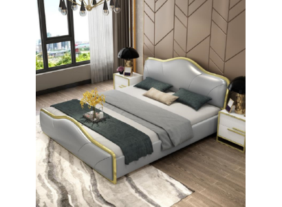 Bedroom bed upholstery design luxury double hotel beds wooden furniture