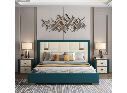Luxury Bedroom Bed Upholstery Design 180x200cm Double Hotel Beds New