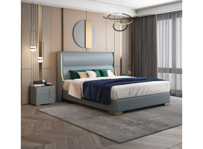 Beds double sleep room wood 180x200cm bed upholstery design luxury