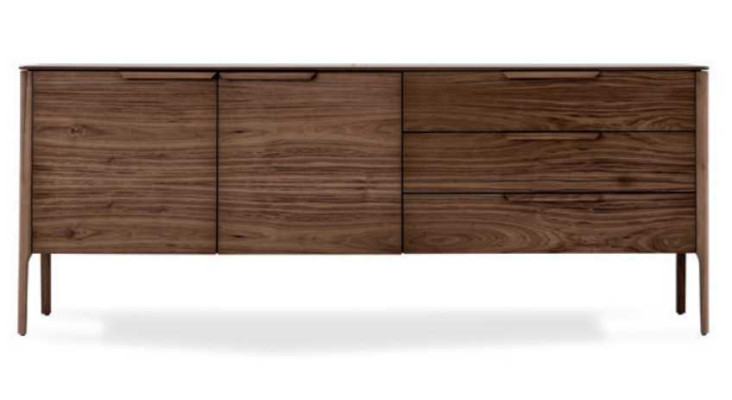 Dining room set, dining group brown, dining table, 4x chairs with sideboard table