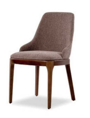 Luxury chair dining room modern wood with textile upholstered chairs solid wood