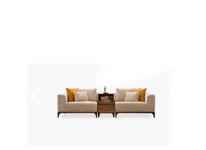 Luxury living room sofa modern design wood with textiles loveseat
