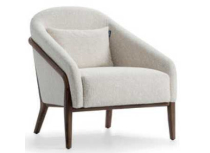 Armchair Upholstery Seat Modern Design Gray Lounge Luxury Living Room