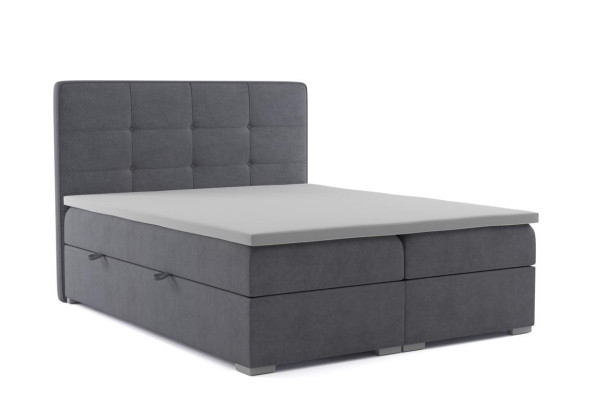 Bed bedroom luxury textile furniture upholstered furniture style box spring bed