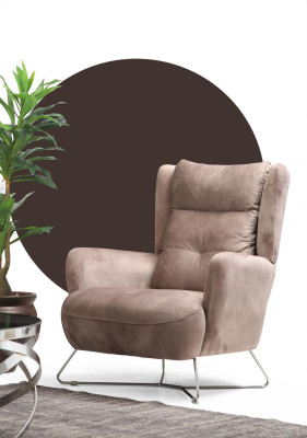 Luxury seating furniture living room armchair designer modern textile furniture upholstery fabric
