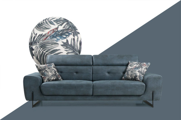 2-piece sofa set comprising three-seater sofa couch living room designer armchair textile furniture