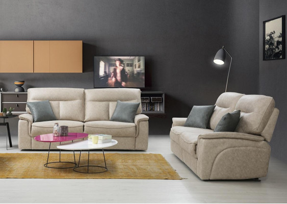 Complete set 2-piece three-seater sofas couch suite design modern living room