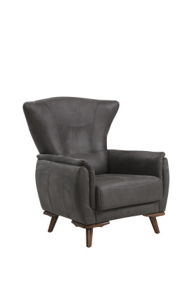 Modern armchair luxury living room upholstered furniture grey seat design furniture