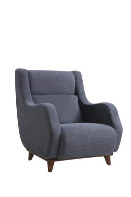 Gray armchair modern seating living room upholstered furniture textile furniture design