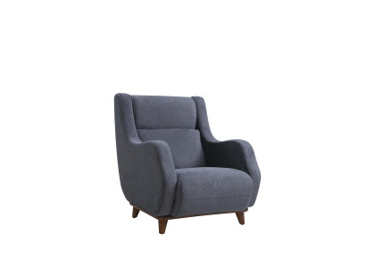 Gray armchair modern seating living room upholstered furniture textile furniture design