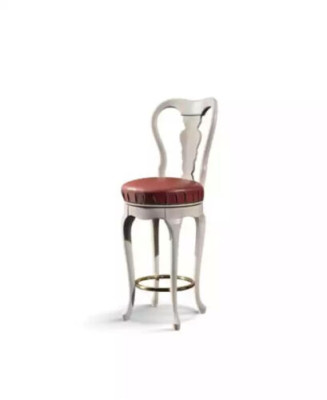 Classic White Chair Designer Bar Stool Wood Chair Luxury Furniture Stool