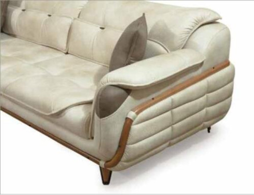 Design sectional sofa L-shape couch upholstery luxury living room soft style