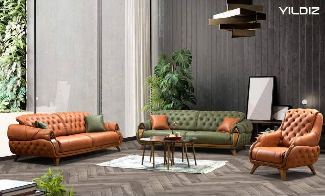 Three-seater luxury 3-seater couch upholstered classic seating sofas room