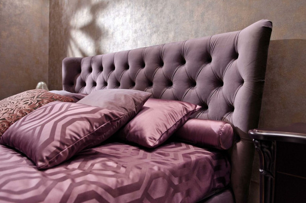 Bed Cushion Design Luxury Double Hotel Beds Bedroom Luxury Purple