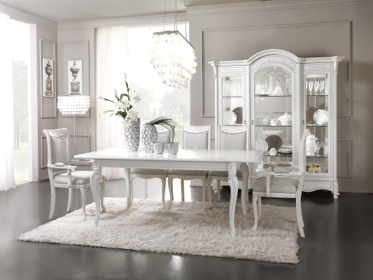 Italian living room furniture dining table table for up to 6 people baroque rococo tables