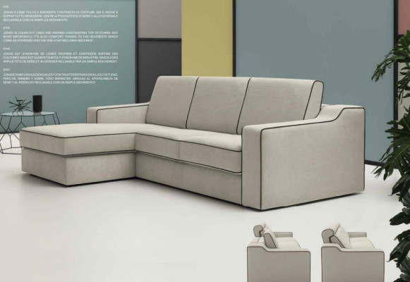 Design Textile Modern Couch Luxury Corner Sofa L-Shaped Furniture Upholstery Beige alfitalia