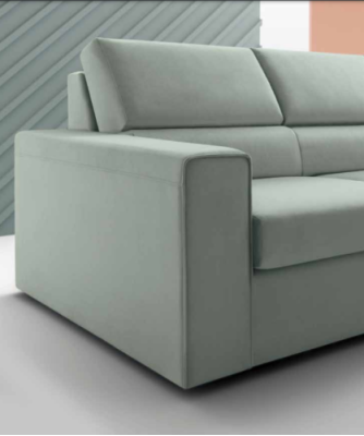 L-shaped sofa furniture leather upholstery living room modern luxury green alfitalia