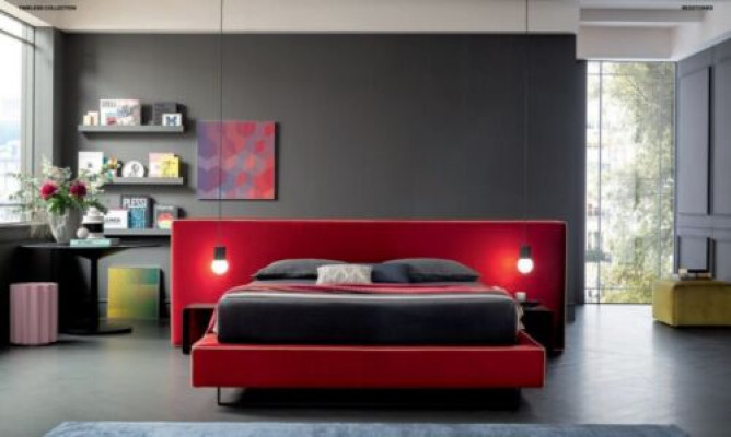 Design luxury double hotel beds fabric luxury bedroom bed Italian furniture new