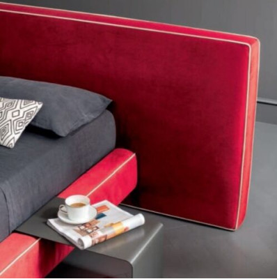 Design luxury double hotel beds fabric luxury bedroom bed Italian furniture new