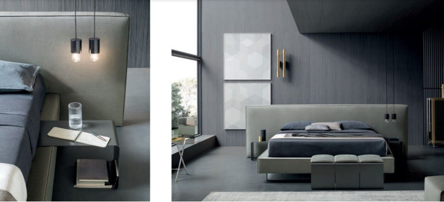 Luxury Upholstered Velvet Fabric Designer Bed Bedroom Beds Leather Hotel New