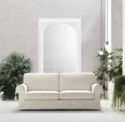 Textile Fabric Luxury 3-Seater Couch Upholstered Wooden Frame Sofa Textile Couch Alfitalia