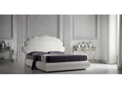 Luxury Italian Design Furniture Bedroom Double Bed 160x200cm Wood Textile Furniture
