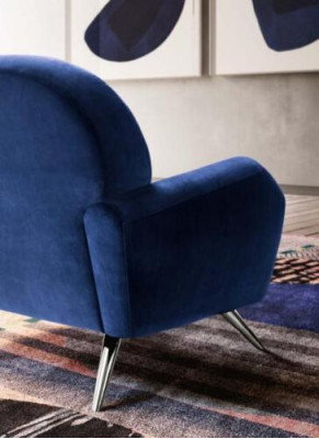 Sofa Couch Upholstered Chair Modern Contemporary Upholstered Armchair Italy 1-Seater