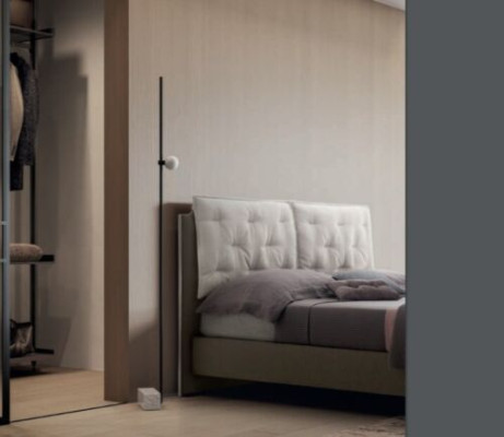 Designer bed bedroom beds textile hotel luxury fabric upholstery seat Italy