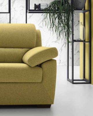 Modern Style Sofa Italian 2-Seater Textile Wood Frame Living Room Couch Sofa alfitalia