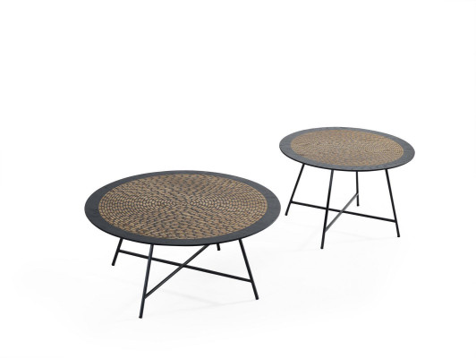 Coffee table in contemporary style with natural wood effect tabletop