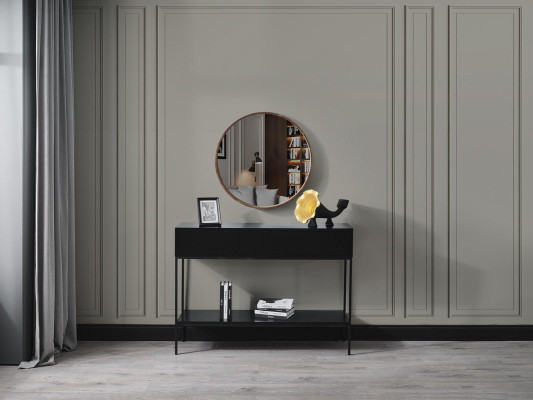 Classic Wooden Wall Mirror Mirror Design Brown Living Room New