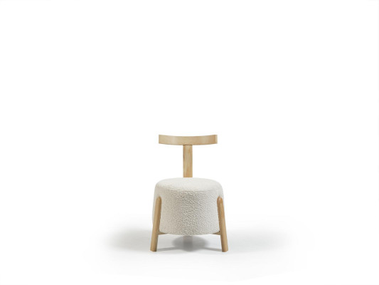 Chair dining room upholstered chair lounge white textile seat armchair wood new