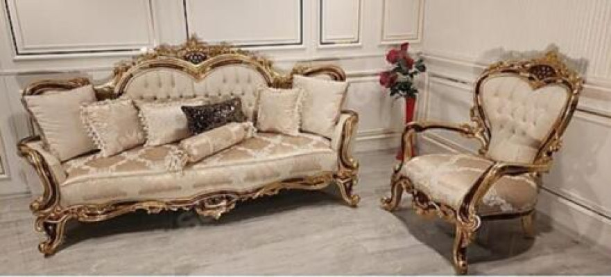Classic living room sofa upholstery couch 3-piece set 3+1 + coffee table for your home