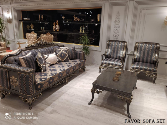 Comfortable sofa set 3+1+1 sofa with coffee table 4-piece set group upholstered