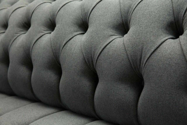 English Chesterfield Luxury Textile Sofa 4-Seater Sofa Upholstery Design Fabric Sofas