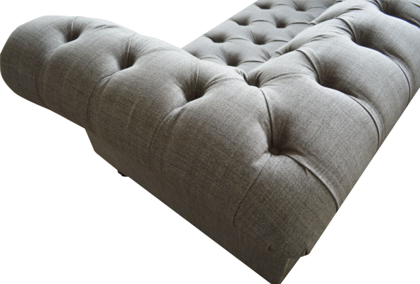 Chesterfield Couch 3 Seater Upholstered Seat Textile Fabric Sofas New